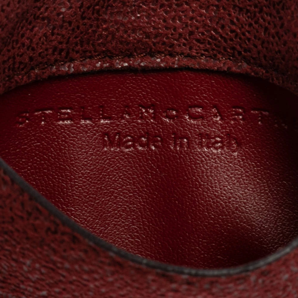Stella McCartney Maroon Faux Leather Card Holder For Women 10 Stella McCartney Maroon Faux Leather Card Holder For Women - Image 8