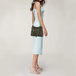 Stella McCartney Green Faux Leather Falabella Tote For Women -Stella McCartney Sales luxury women stella mccartney used handbags p473641 011