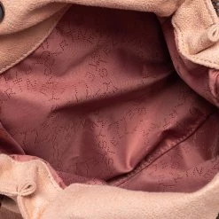 Stella McCartney Light Peach Faux Suede Falabella Star Fringed Shoulder Bag For Women -Stella McCartney Sales luxury women stella mccartney used handbags p477249 010