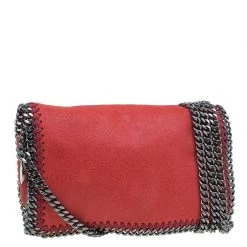 Stella McCartney Red Faux Leather Falabella Crossbody Bag For Women -Stella McCartney Sales luxury women stella mccartney used handbags p47744 003