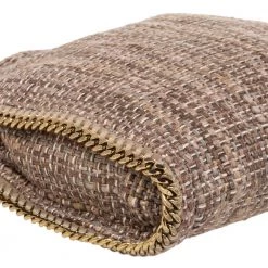 Stella McCartney Beige Metallic Boucle Tweed Falabella Small Tote For Women -Stella McCartney Sales luxury women stella mccartney used handbags p484402 002