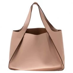 Stella McCartney Beige Faux Leather Perforated Logo Tote For Women -Stella McCartney Sales luxury women stella mccartney used handbags p486930 009