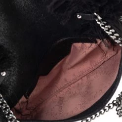 Stella McCartney Black Faux Leather Falabella Swan Crossbody Bag For Women -Stella McCartney Sales luxury women stella mccartney used handbags p488405 007