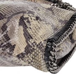 Stella McCartney Beige Faux Python Leather Falabella Tote For Women -Stella McCartney Sales luxury women stella mccartney used handbags p489842 012