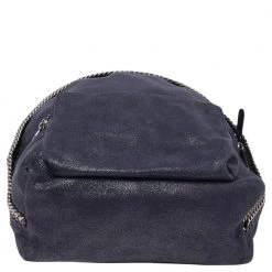 Stella McCartney Dark Blue Faux Suede Falabella Backpack For Women -Stella McCartney Sales luxury women stella mccartney used handbags p490447 004