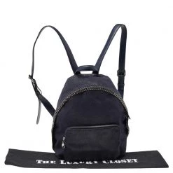 Stella McCartney Dark Blue Faux Suede Falabella Backpack For Women -Stella McCartney Sales luxury women stella mccartney used handbags p490447 006