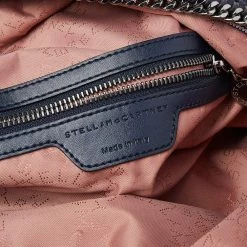 Stella McCartney Dark Blue Faux Suede Falabella Backpack For Women -Stella McCartney Sales luxury women stella mccartney used handbags p490447 009