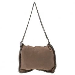Stella McCartney Beige Faux Suede Falabella Tote For Women -Stella McCartney Sales luxury women stella mccartney used handbags p498467 011