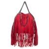 Stella McCartney Red Faux Suede Small Falabella Fringed Tote For Women 2 Stella McCartney Red Faux Suede Small Falabella Fringed Tote For Women -Stella McCartney Sales luxury women stella mccartney used handbags p502570 001