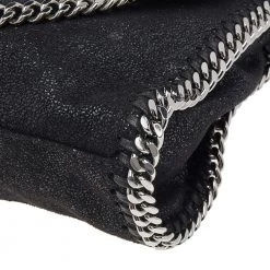 Stella McCartney Black Faux Suede Falabella Shoulder Bag For Women -Stella McCartney Sales luxury women stella mccartney used handbags p503792 006