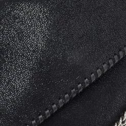 Stella McCartney Black Faux Suede Falabella Shoulder Bag For Women -Stella McCartney Sales luxury women stella mccartney used handbags p503792 011