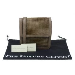 Stella McCartney Brown Woven Faux Leather Dawn Crossbody Bag For Women -Stella McCartney Sales luxury women stella mccartney used handbags p50693 015