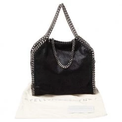 Stella McCartney Black Faux Leather Mini Falabella Tote For Women -Stella McCartney Sales luxury women stella mccartney used handbags p512490 005