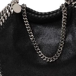 Stella McCartney Black Faux Leather Mini Falabella Tote For Women -Stella McCartney Sales luxury women stella mccartney used handbags p512490 007