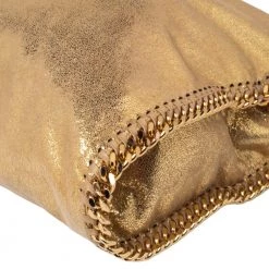 Stella McCartney Gold Faux Suede Small Falabella Tote For Women 25 Stella McCartney Gold Faux Suede Small Falabella Tote For Women -Stella McCartney Sales luxury women stella mccartney used handbags p514968 004