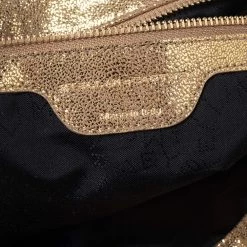 Stella McCartney Gold Faux Suede Small Falabella Tote For Women 21 Stella McCartney Gold Faux Suede Small Falabella Tote For Women -Stella McCartney Sales luxury women stella mccartney used handbags p514968 012