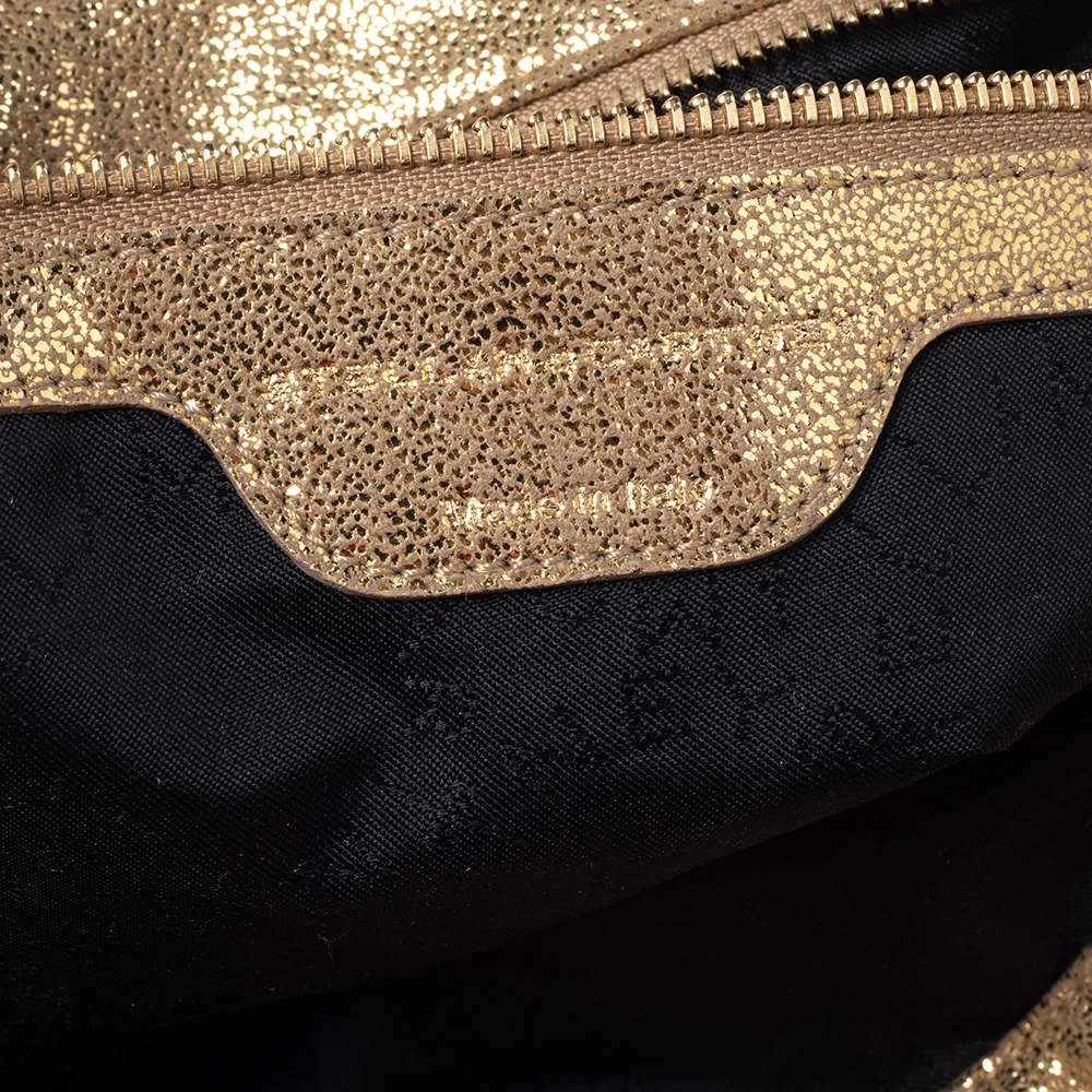 Stella McCartney Gold Faux Suede Small Falabella Tote For Women 10 Stella McCartney Gold Faux Suede Small Falabella Tote For Women - Image 8