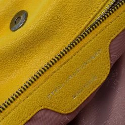 Stella McCartney Yellow Faux Leather Small Falabella Tote For Women -Stella McCartney Sales luxury women stella mccartney used handbags p52489 014