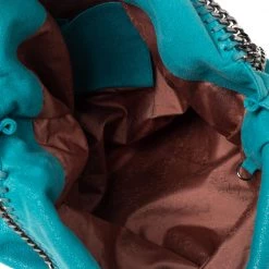 Stella McCartney Tosca Green Faux Suede Large Falabella Tote For Women -Stella McCartney Sales luxury women stella mccartney used handbags p533020 002