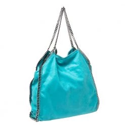 Stella McCartney Tosca Green Faux Suede Large Falabella Tote For Women -Stella McCartney Sales luxury women stella mccartney used handbags p533020 007