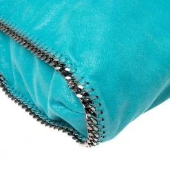 Stella McCartney Tosca Green Faux Suede Large Falabella Tote For Women -Stella McCartney Sales luxury women stella mccartney used handbags p533020 011