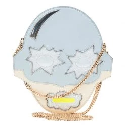 Stella McCartney Powder Blue/Yellow Faux Leather Superstellaheros Crossbody Bag For Women