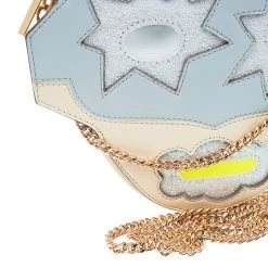 Stella McCartney Powder Blue/Yellow Faux Leather Superstellaheros Crossbody Bag For Women -Stella McCartney Sales luxury women stella mccartney used handbags p53305 010