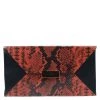 Stella McCartney Orange Alter Faux Python Beckett Clutch For Women