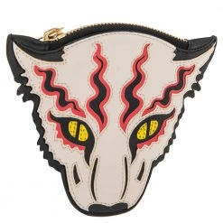 Stella McCartney White/Black Leather Wild Cats Coin Purse For Women -Stella McCartney Sales luxury women stella mccartney used handbags p534592 009