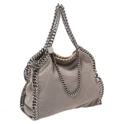 Stella McCartney Grey Faux Suede Mini Falabella Tote For Women -Stella McCartney Sales luxury women stella mccartney used handbags p534803 007