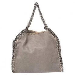 Stella McCartney Grey Faux Suede Mini Falabella Tote For Women -Stella McCartney Sales luxury women stella mccartney used handbags p534803 009