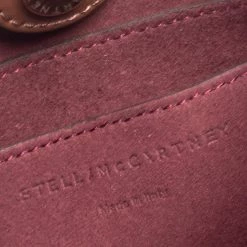 Stella McCartney Brown Faux Leather Logo Shoulder Bag For Women -Stella McCartney Sales luxury women stella mccartney used handbags p537223 003