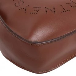 Stella McCartney Brown Faux Leather Logo Shoulder Bag For Women -Stella McCartney Sales luxury women stella mccartney used handbags p537223 010