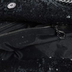 Stella McCartney Black Sequence Small Falabella Tote For Women -Stella McCartney Sales luxury women stella mccartney used handbags p537522 002