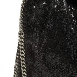 Stella McCartney Black Sequence Small Falabella Tote For Women -Stella McCartney Sales luxury women stella mccartney used handbags p537522 009