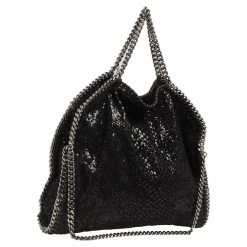 Stella McCartney Black Sequence Small Falabella Tote For Women -Stella McCartney Sales luxury women stella mccartney used handbags p537522 010
