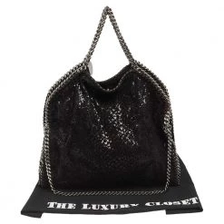 Stella McCartney Black Sequence Small Falabella Tote For Women -Stella McCartney Sales luxury women stella mccartney used handbags p537522 012