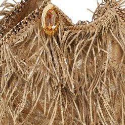 Stella McCartney Gold Faux Leather Fringe Falabella Shoulder Bag For Women 17 Stella McCartney Gold Faux Leather Fringe Falabella Shoulder Bag For Women -Stella McCartney Sales luxury women stella mccartney used handbags p540375 001