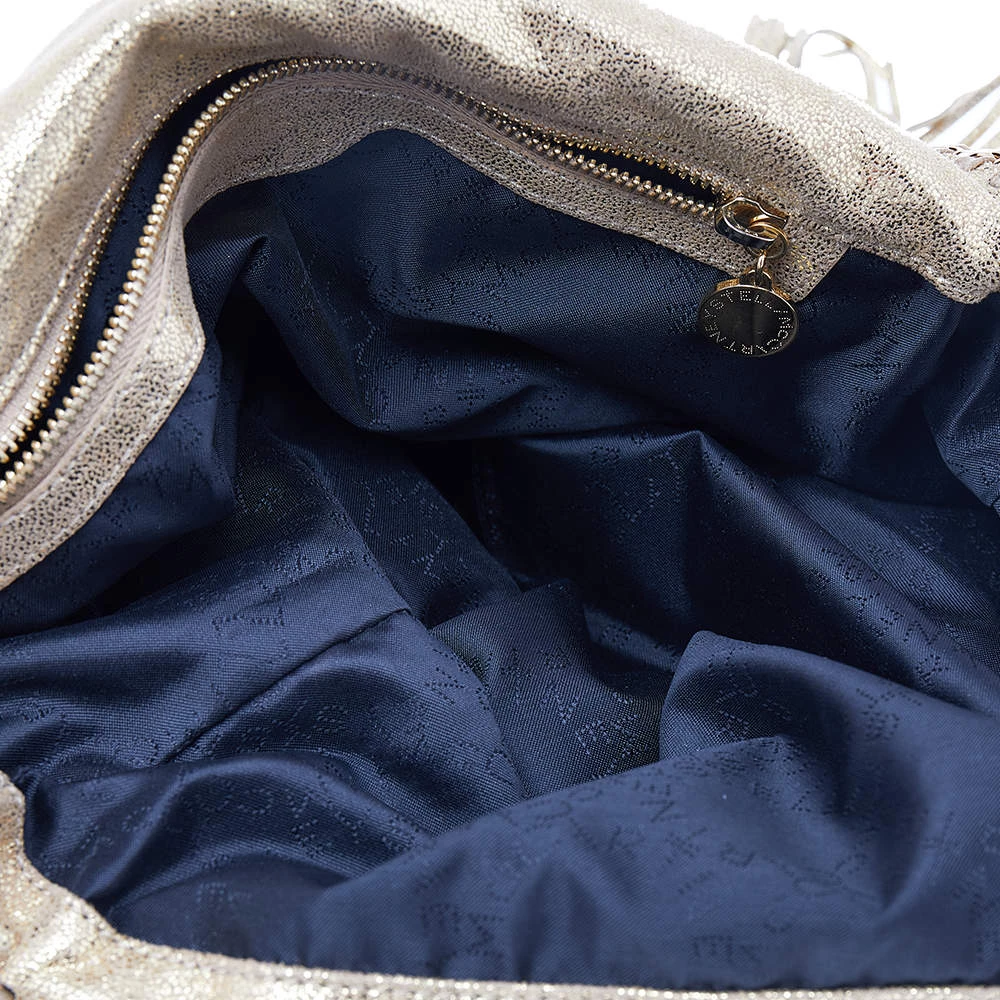 Stella McCartney Gold Faux Leather Fringe Falabella Shoulder Bag For Women 10 Stella McCartney Gold Faux Leather Fringe Falabella Shoulder Bag For Women - Image 8