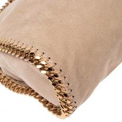 Stella McCartney Beige Faux Suede Mini Falabella Tote For Women -Stella McCartney Sales luxury women stella mccartney used handbags p540551 003