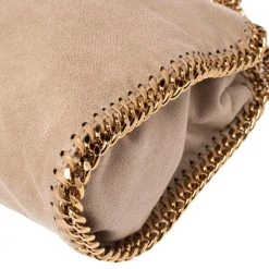 Stella McCartney Beige Faux Suede Mini Falabella Tote For Women -Stella McCartney Sales luxury women stella mccartney used handbags p540551 004