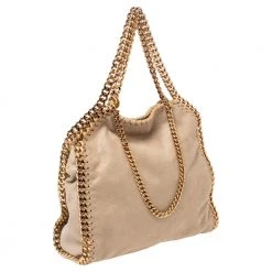 Stella McCartney Beige Faux Suede Mini Falabella Tote For Women -Stella McCartney Sales luxury women stella mccartney used handbags p540551 007
