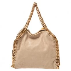 Stella McCartney Beige Faux Suede Mini Falabella Tote For Women -Stella McCartney Sales luxury women stella mccartney used handbags p540551 008
