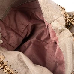 Stella McCartney Beige Faux Suede Mini Falabella Tote For Women -Stella McCartney Sales luxury women stella mccartney used handbags p540551 009