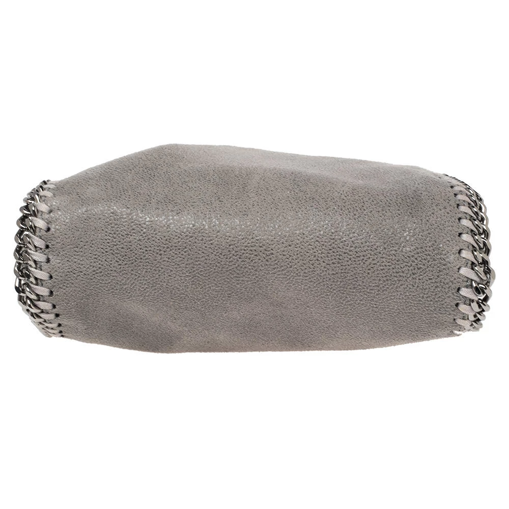Stella McCartney Grey Faux Suede Tiny Falabella Shoulder Bag For Women 8 Stella McCartney Grey Faux Suede Tiny Falabella Shoulder Bag For Women - Image 6