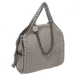 Stella McCartney Grey Faux Suede Tiny Falabella Shoulder Bag For Women 15 Stella McCartney Grey Faux Suede Tiny Falabella Shoulder Bag For Women -Stella McCartney Sales luxury women stella mccartney used handbags p541657 006