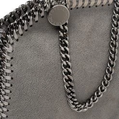 Stella McCartney Grey Faux Suede Tiny Falabella Shoulder Bag For Women 17 Stella McCartney Grey Faux Suede Tiny Falabella Shoulder Bag For Women -Stella McCartney Sales luxury women stella mccartney used handbags p541657 008
