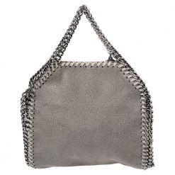 Stella McCartney Grey Faux Suede Tiny Falabella Shoulder Bag For Women 16 Stella McCartney Grey Faux Suede Tiny Falabella Shoulder Bag For Women -Stella McCartney Sales luxury women stella mccartney used handbags p541657 009