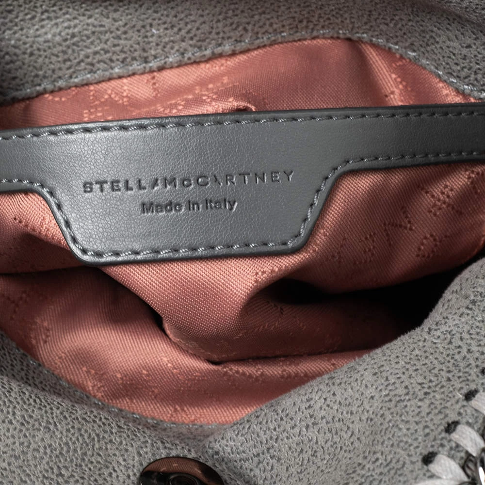 Stella McCartney Grey Faux Suede Tiny Falabella Shoulder Bag For Women 10 Stella McCartney Grey Faux Suede Tiny Falabella Shoulder Bag For Women - Image 8