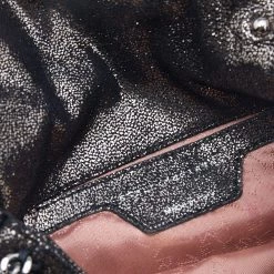 Stella McCartney Metallic Black Faux Leather Fringe Fallabella Crossbody Bag For Women -Stella McCartney Sales luxury women stella mccartney used handbags p542590 009